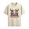 chris stapleton shirt with desert skull floral western graphic on natural tee