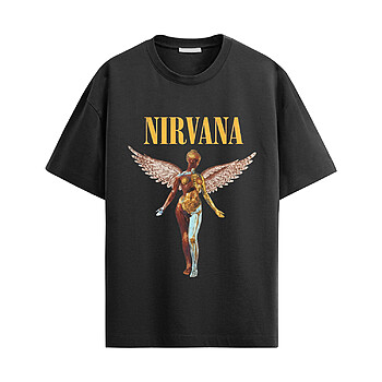 nirvana angel shirt in utero graphic grunge band tee